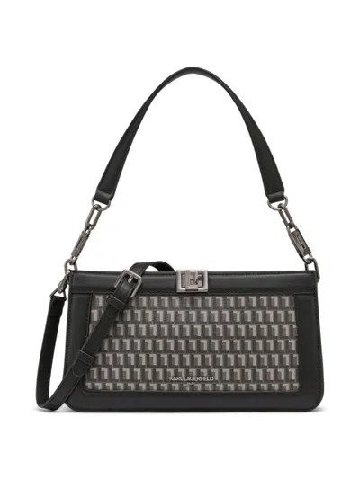 Karl Lagerfeld Women's Ivette Leather Shoulder Bag In Black
