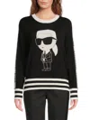 Karl Lagerfeld Women's Karl Graphic Sweatshirt In Black