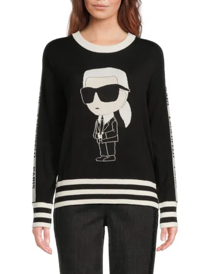 Karl Lagerfeld Women's Karl Graphic Sweatshirt In Black