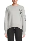 Karl Lagerfeld Women's Karl Patch Sweatshirt In Gray