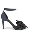 Karl Lagerfeld Women's Kenz 90mm Bow Denim Sandals