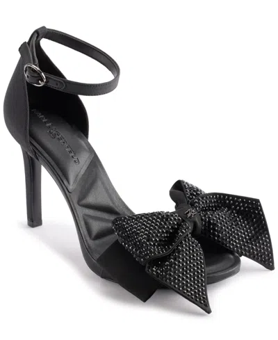 Karl Lagerfeld Women's Kenz Bow Ankle Strap Dress Sandals In Black
