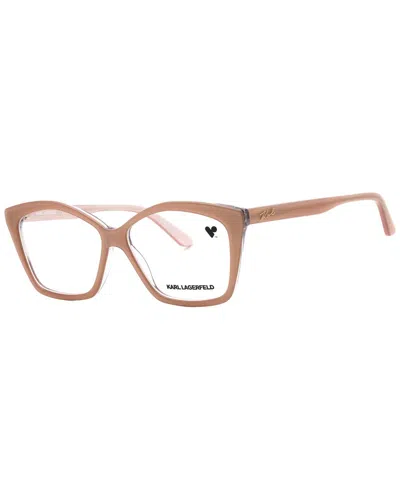 Karl Lagerfeld Kl6064 Rectangular Acetate Frame Eyeglasses In Neutral