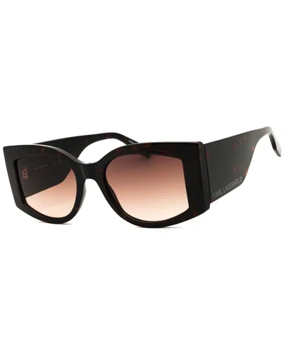 Karl Lagerfeld Kl6183s Oversized Gradient Sunglasses In Brown