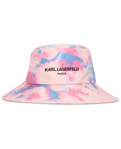 Karl Lagerfeld Women's Klp Tie Dye Logo Bucket Hat In Metallic