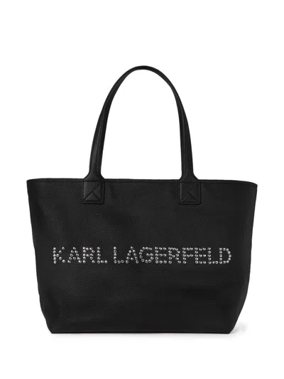 Karl Lagerfeld Women's Studs Large Tote In Black