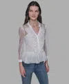 Karl Lagerfeld Women's Lace V-neck Blouse In White