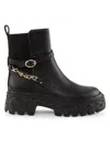 Karl Lagerfeld Women's Laelith 50mm Chain Lug Chelsea Boots In Black