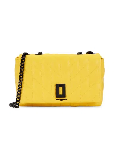 Karl Lagerfeld Women's Lafayette Leather Shoulder Bag In Yellow
