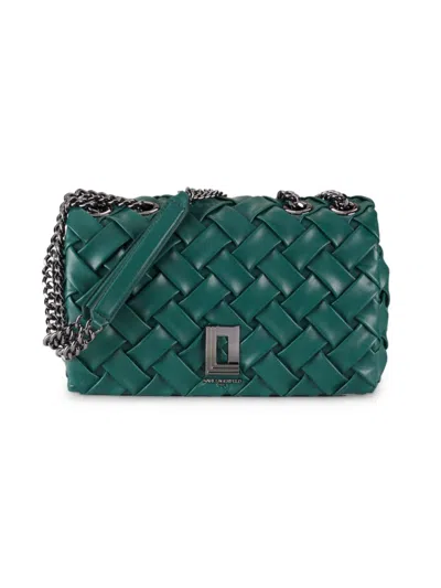 Karl Lagerfeld Women's Lafayette Quilted Shoulder Bag In Veridian