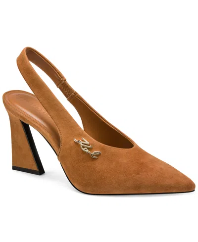 Karl Lagerfeld Women's Lauryn Slingback Pumps In Brown