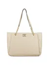 Karl Lagerfeld Women's Leather Chain Tote In Shell