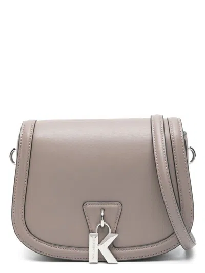 Karl Lagerfeld Women's Letter Pendant Cross Body Bag In 1ku Ash Grey