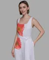Karl Lagerfeld Women's Linen-blend Floral-print Jumpsuit