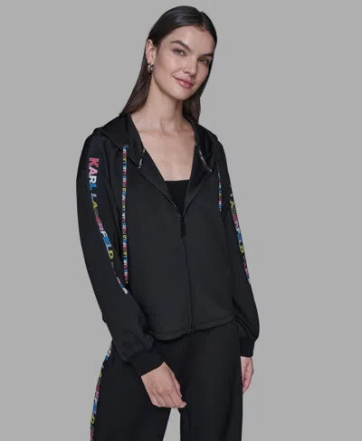 Karl Lagerfeld Women's Logo Detail Jacket In Black