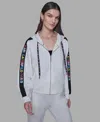 Karl Lagerfeld Women's Logo Detail Jacket In White