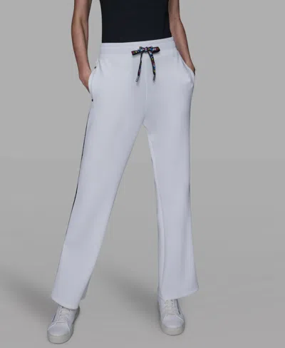 Karl Lagerfeld Women's Logo Detail Joggers In White