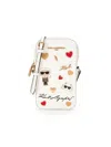 Karl Lagerfeld Women's Logo Leather Crossbody Bag In Multi Black