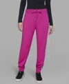 Karl Lagerfeld Women's Striped Drawstring Sweatpants In Pink