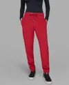 Karl Lagerfeld Women's Striped Drawstring Sweatpants In Red