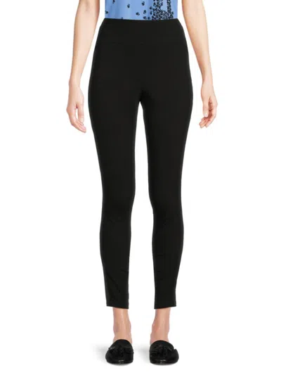 Karl Lagerfeld Women's Logo Tape Skinny Leggings In Jet Black