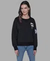 Karl Lagerfeld Women's Long Sleeve Sweatshirt In Black