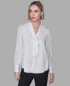 Karl Lagerfeld Women's Long-sleeve Top In White