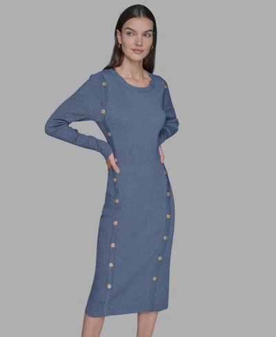 Karl Lagerfeld Women's Long Sleeves Bodycon Dress In Multi