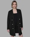 Karl Lagerfeld Women's Long Sleeves Cardigan Sweater In Black