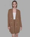 Karl Lagerfeld Women's Long Sleeves Cardigan Sweater In Brown