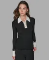 Karl Lagerfeld Women's Long Sleeves Sweater In Black