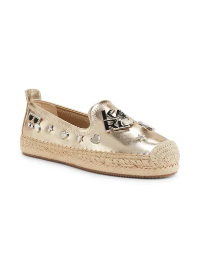Karl Lagerfeld Women's Malvie Logo Embellished Espadrilles