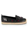 Karl Lagerfeld Women's Malvie Logo Embellished Espadrilles In Black