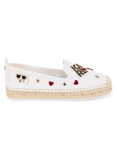 Karl Lagerfeld Women's Malvie Logo Embellished Espadrilles In Teaberry
