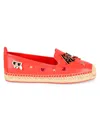 Karl Lagerfeld Women's Malvie Logo Embellished Espadrilles In Vermillon