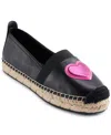 Karl Lagerfeld Women's Manika Heart Patch Espadrille Flats In Black