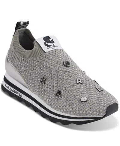 Karl Lagerfeld Women's Marje Slip-on Sneakers In Pewter
