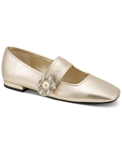Karl Lagerfeld Women's Mary Jane Flats In Neutral