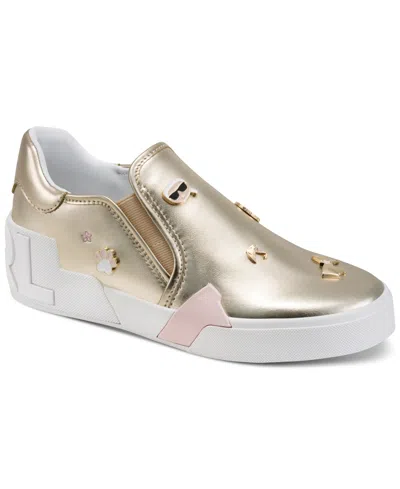 Karl Lagerfeld Paris Maude Slip On Sneaker In Gold