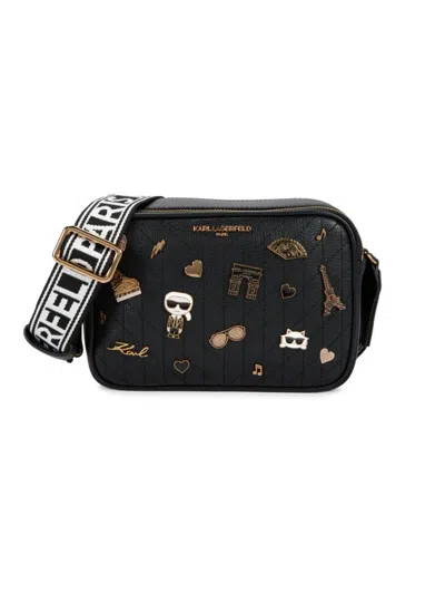 Karl Lagerfeld Women's Maybelle Embellished Crossbody Bag In Black