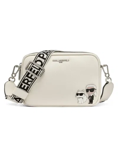 Karl Lagerfeld Women's Maybelle Embellished Crossbody Bag In White