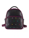 Karl Lagerfeld Women's Maybelle Embroidered Faux Leather Backpack In Black Multi