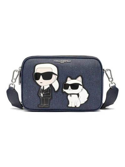 Karl Lagerfeld Women's Maybelle Karl & Choupette Crossbody Bag In Blue