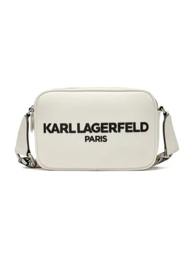 Karl Lagerfeld Women's Maybelle Leather Crossbody Bag In White