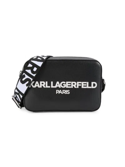 Karl Lagerfeld Women's Maybelle Logo Camera Crossbody Bag In Black