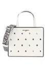 Karl Lagerfeld Women's Maybelle Logo Embossed Satchel In White