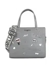 Karl Lagerfeld Women's Maybelle Logo Satchel In Dark Slate