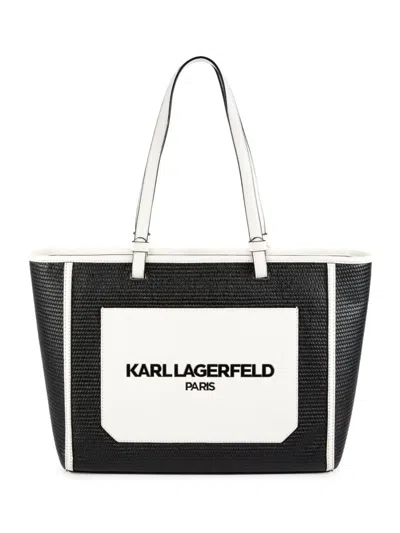 Karl Lagerfeld Women's Maybelle Logo Tote In Black White