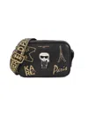 Karl Lagerfeld Women's Maybelle Paris Appliqué Crossbody Bag In Black