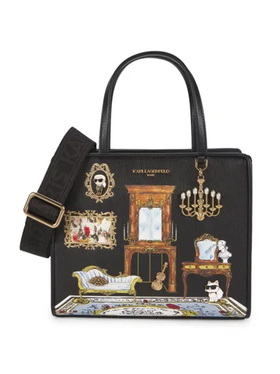 Karl Lagerfeld Women's Maybelle Printed Synthetic Satchel In Multi